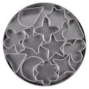 12 Piece Mini Cookie Cutter Set with Storage Tin, Assorted Shapes