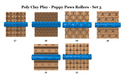 PCP Puppy Paws Texture Rollers Set Three - 6 Options