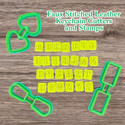 PCP Faux Stitched Leather Keychain Alphabet Stamps
