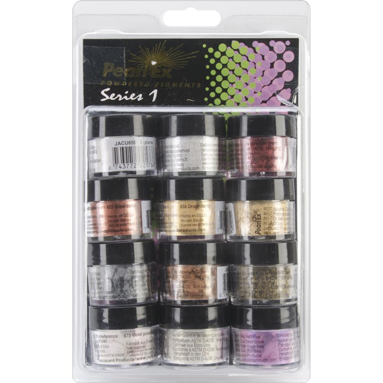 Jacquard Series 1 Pearl Ex Powdered Pigments 3g 12/Pkg - Poly Clay Play