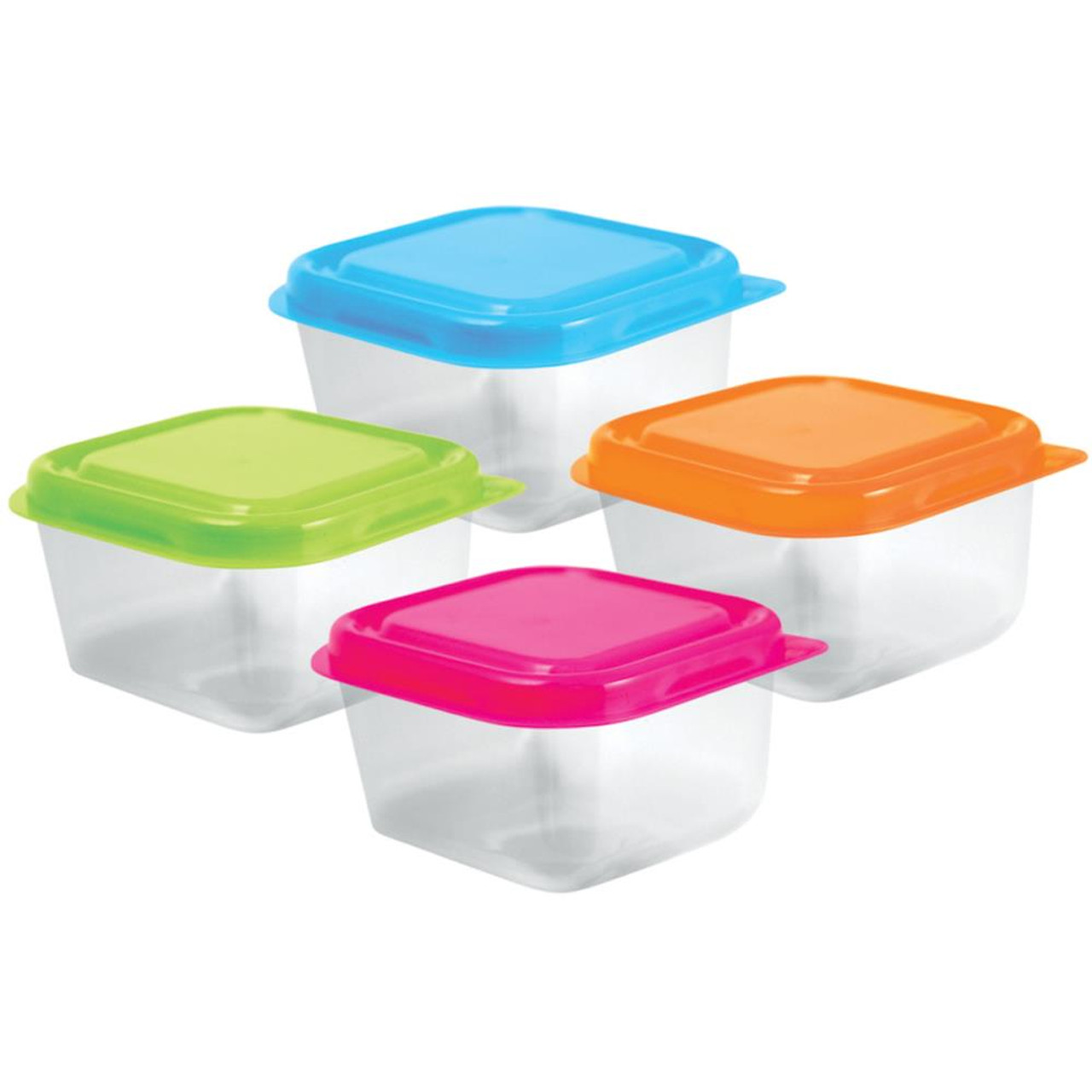 Bead Storage Containers W/Lids 2.5X1.5 4/Pkg - Poly Clay Play