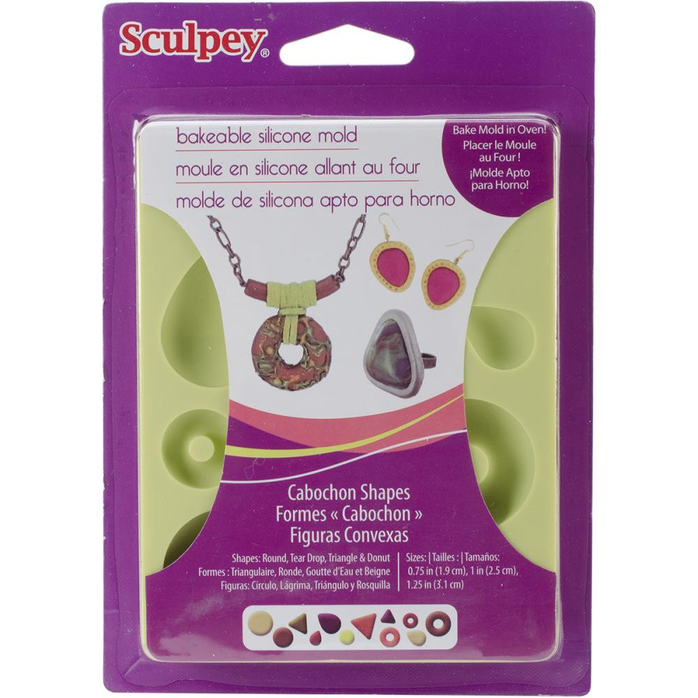 Sculpey Silicone Bakeable Molds Cabochon Shapes Poly Clay Play