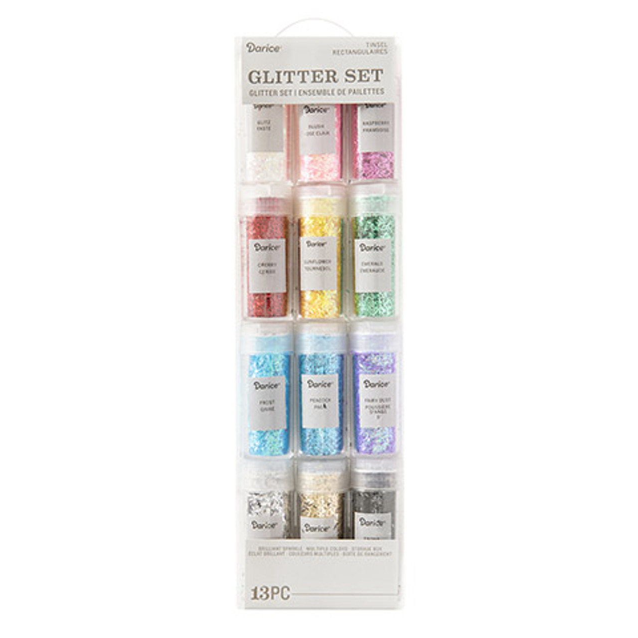 Tinsel Glitter Set 12 Assorted Colors - Poly Clay Play