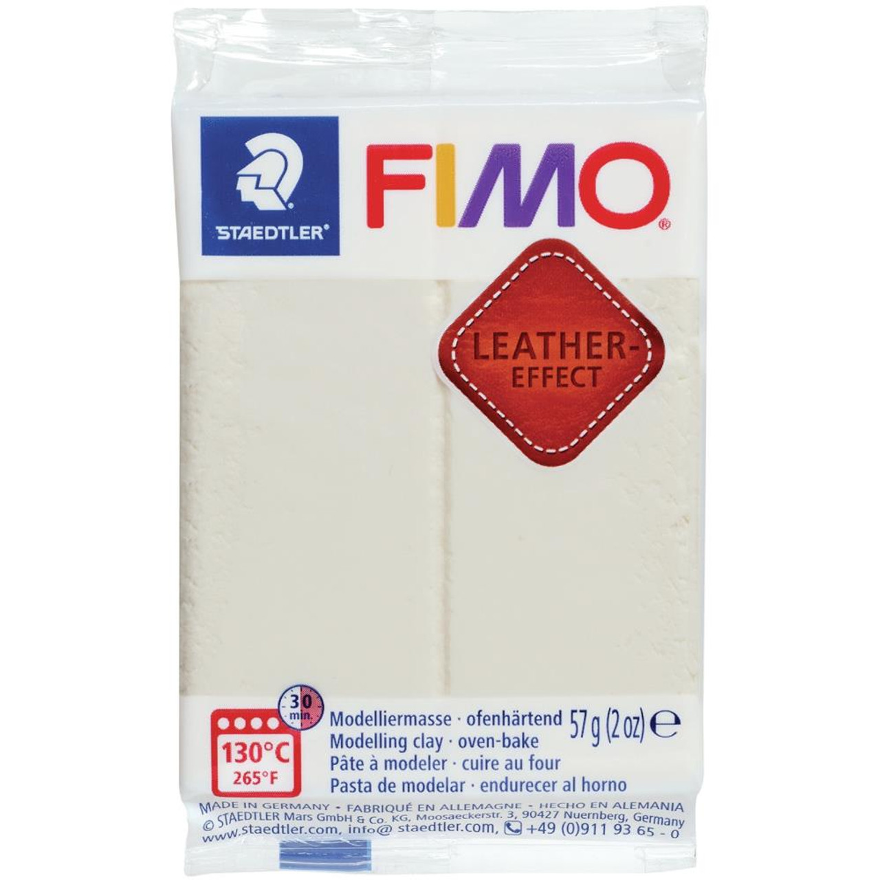 Fimo Leather Effect Polymer Clay 2oz-Olive