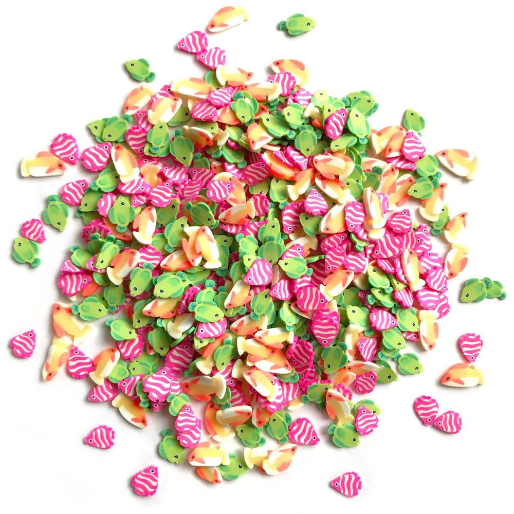 Set Of 50 Colorful Wood Fish Embellishments - For Crafts, Christening, Party Decor - View #5