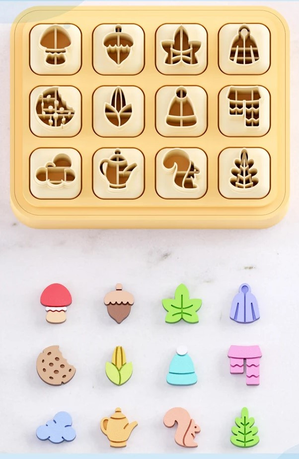 PCP Mini Cutters Set and Storage Box - Autumn - Poly Clay Play