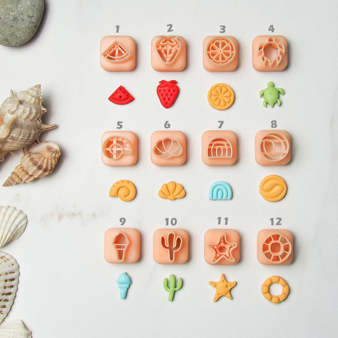 PCP Mini Cutters Set and Storage Box - Summer - Poly Clay Play