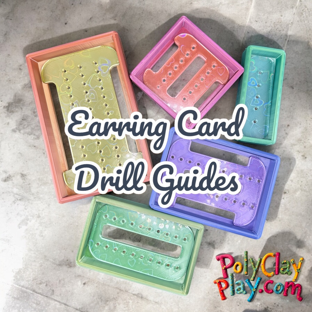 PCP Earring Card Drill Guide Tools Poly Clay Play