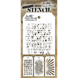 Tim Holtz Mini Layered Stencil Sets 3/pkg Set 5