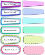 PCP Barrettes Set R Cutters - 6 different Shape Options