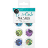 Embellish Foil Flakes - Cool - American Crafts Color Pour 