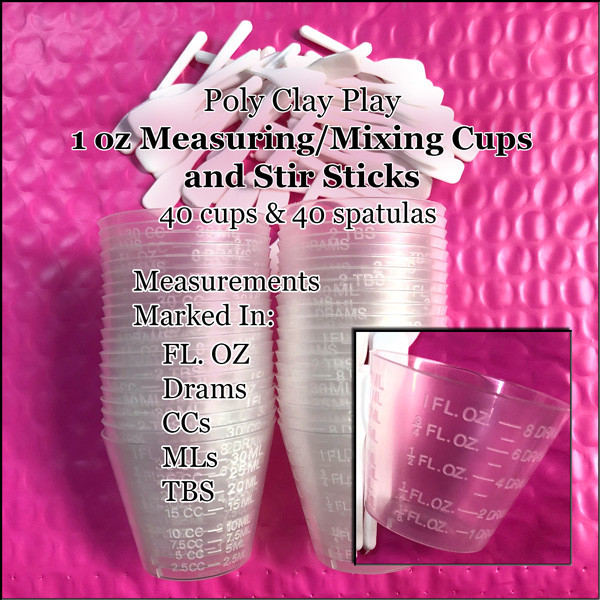 Ice Resin Mixing Cups & Stir Sticks 20/Pkg Poly Clay Play