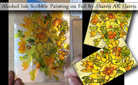 Alcohol Ink Flower Painting on Foil Free Video