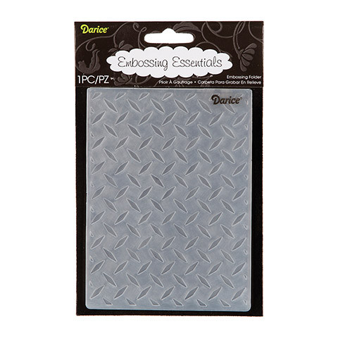 Diamond Plate Background Embossing Folder 4.25"X5.75" Poly Clay Play