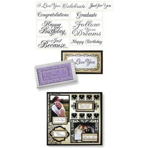 JustRite Rubber Stamps All Occasion Nested Sentiments Set
