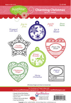 JustRite Rubber Stamps Charming Christmas Set