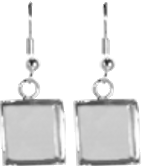 Bezel Earrings - Square