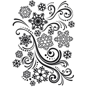 Snowflake Swirl - Background Embossing Folder 4.25"X5.75"
