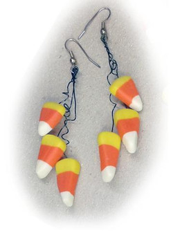Polymer Clay Candy Corn Earrings Free Tutorial
