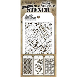 Tim Holtz Mini Layered Stencil Sets 3/pkg Set 4