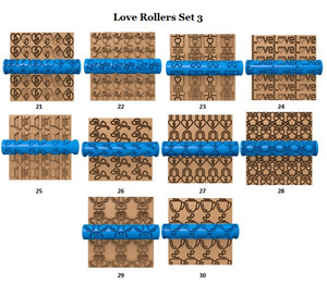 PCP Love Seamless Texture Rollers Set 3 - 10 Options