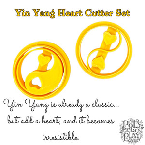 PCP Yin Yang Hearts Cutter Set of 2