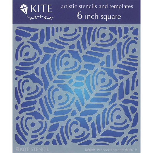 Peacock Feathers 6 x 6 Stencil