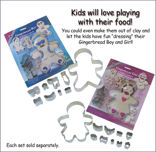 Gingerbread Boy or Girl Cutter  9 pc Set
