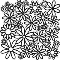 Stencil Daisy Cluster 6 x 6