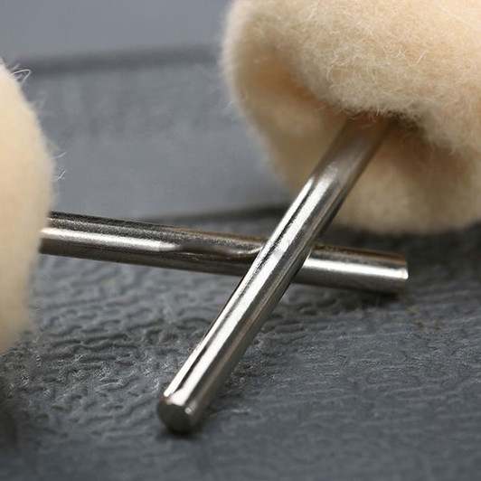 Buffing Shank with Wool Polishing Head 1" (10 pcs)