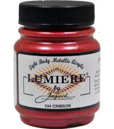 Jacquard Lumiere Metallic Acrylic Paint 2.25oz - Crimson