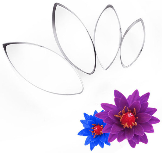 Water Lily Petal Cutter Set 4 pieces