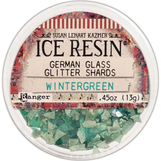 Ice Resin Glass Glitter Shards - Wintergeen