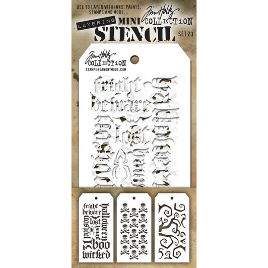 Tim Holtz Mini Layered Stencil Sets 3/pkg Set 23