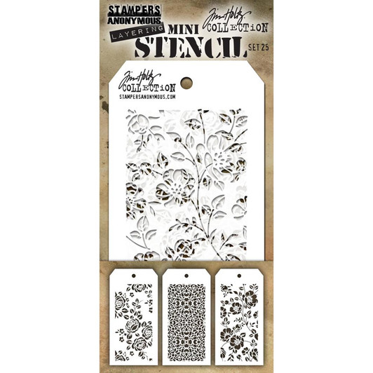 Tim Holtz Mini Layered Stencil Sets 3/pkg Set 25