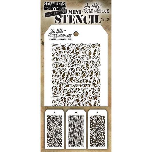 Tim Holtz Mini Layered Stencil Sets 3/pkg Set 26