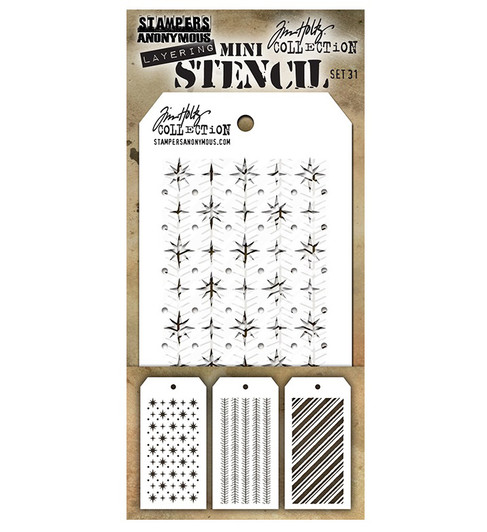 Tim Holtz Mini Layered Stencil Sets 3/pkg Set 31