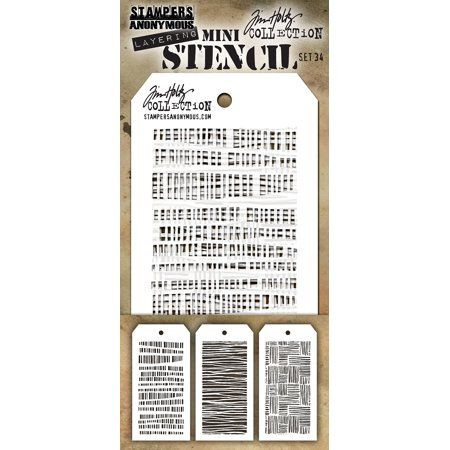 Tim Holtz Mini Layered Stencil Sets 3/pkg Set 34