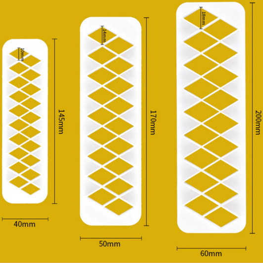 Geometric Diamond Cutter Set of 3