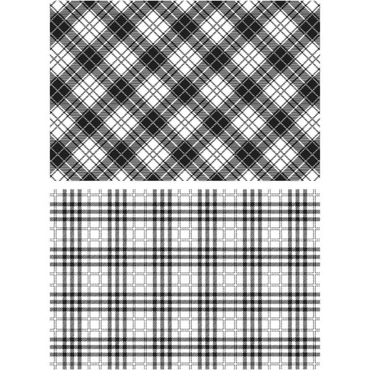 Perfect Plaid - Tim Holtz Cling Stamps 7"X8.5"