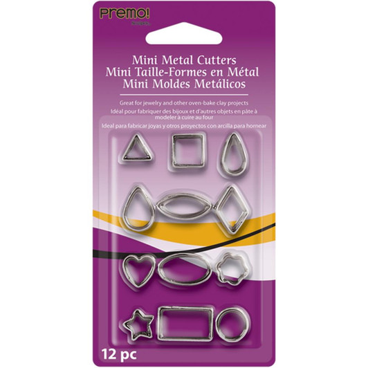 Sculpey Premo Mini Metal Geometric Cutters Set