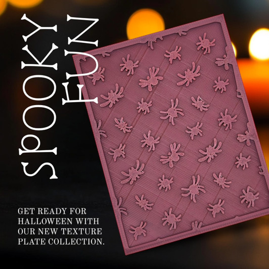 PCP Halloween Spiders Stencil and/or Texture Plate