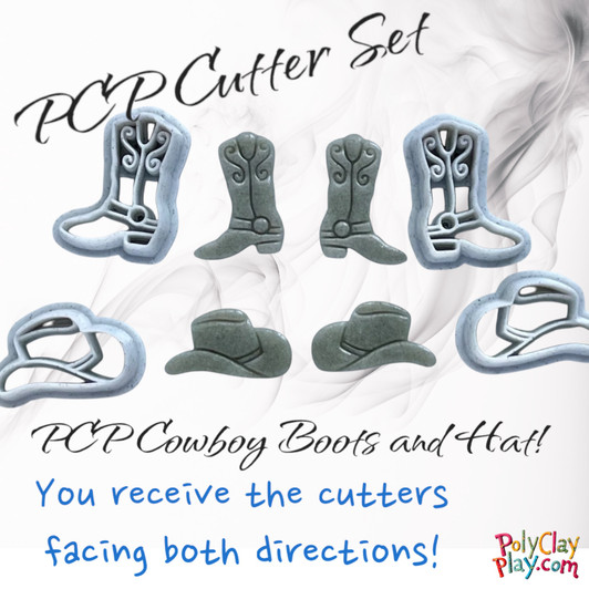 PCP Cowboy Boots and Hat Cutters 4 pcs per set