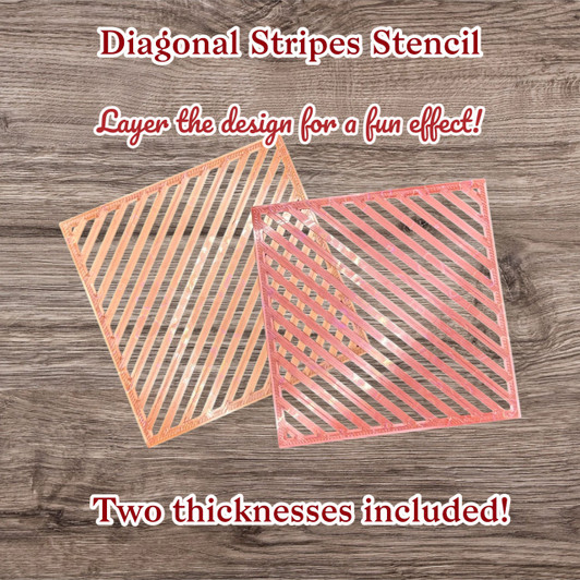 Diagonal Stripes Stencil/Screens