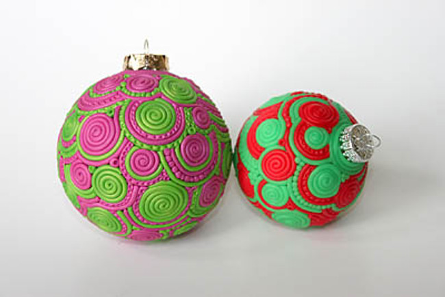 Premo! Extruded Sculpey Doodle Ornaments Tutorial Freebie