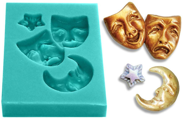 Mini Mold - Comedy Tragedy Masks