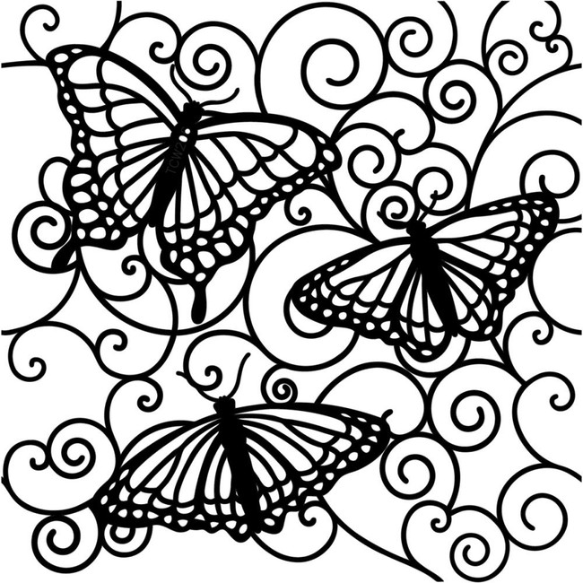 Stencil Flutterby 6 x 6