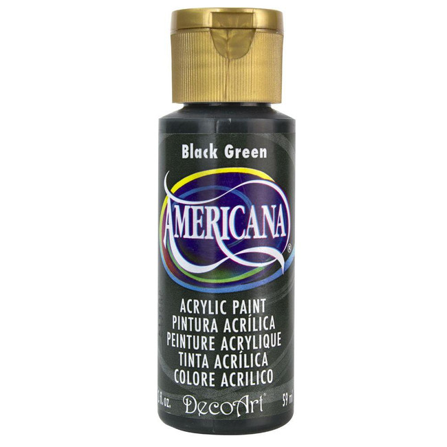 Americana Acrylic Paint 2oz - Black Green