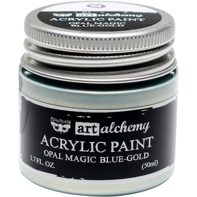 Finnabair Art Alchemy Acrylic Paint - Opal Magic Blue-Gold