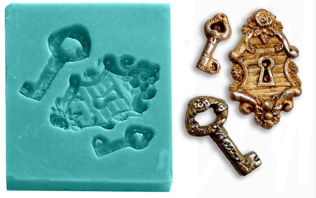 Mini Mold - Victorian Keys and Keyhole